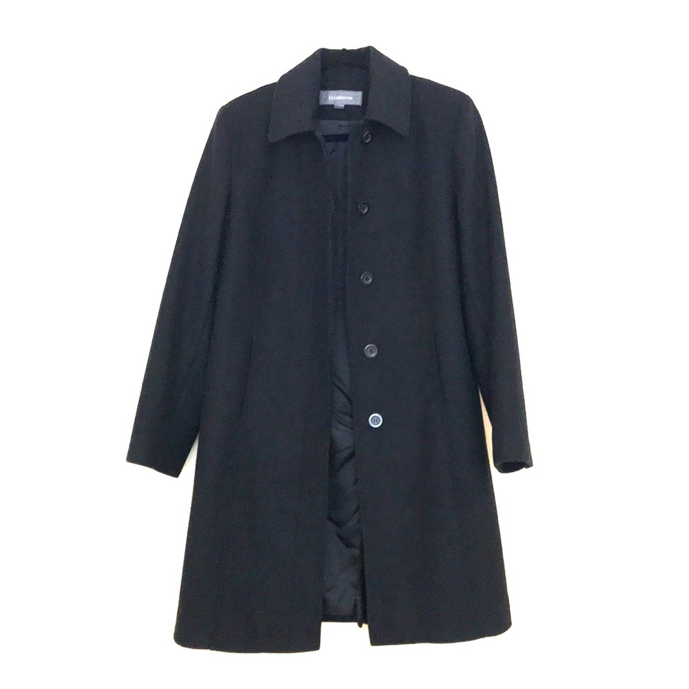 Liz Claiborne black pea coat size 8 P